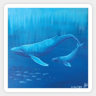 Blue whales Sticker